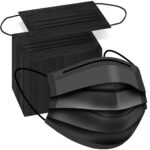 100 PCS Disposable Face Masks, Black Disposable Masks, 3 Ply Protection Face Masks - Image 2