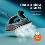 Pursteam SteamBurst+ 1750W Steam Iron, Ceramic Soleplate, Adjustable Steam, Burst of Steam, Self-Clean, Anti-Calc, Anti-Drip, Powerful & Long-Lasting Steam for All Fabrics - Image 5