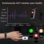 Fitness Tracker with Heart Rate/Blood Oxygen/Sleep Monitor, 20+ Sports Modes Smart Watches for Women/Men, Activity & Step Tracker Smart Watch for Android/iOS Phones (Black) - Image 6