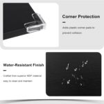 Feonase 5-Piece Dining Table Set for 4-8 People, 63" Large Extendable Kitchen Table Set with 2 Benches and 2 Square Stools, Dining Room Table with MDF Wood Board, Easy Assembly, Black - Image 9