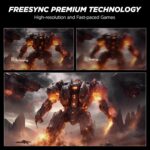 KOORUI 24 inch Curved Gaming Monitor 180Hz FHD 1080P Computer Monitor,1ms 1500R VA Display,Adaptive Sync, FreeSync Premium,HDR10,HDMI2.0X2&DP1.2,VESA Compatible,Tilt Adjustable,Eye Care,24E6CA - Image 4