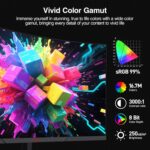 KOORUI 24 inch Curved Gaming Monitor 180Hz FHD 1080P Computer Monitor,1ms 1500R VA Display,Adaptive Sync, FreeSync Premium,HDR10,HDMI2.0X2&DP1.2,VESA Compatible,Tilt Adjustable,Eye Care,24E6CA - Image 7