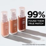 L'Oreal Paris True Match Super-Blendable Foundation, Medium Coverage Liquid Foundation Makeup, W3, Light Medium, 1 Fl Oz - Image 9