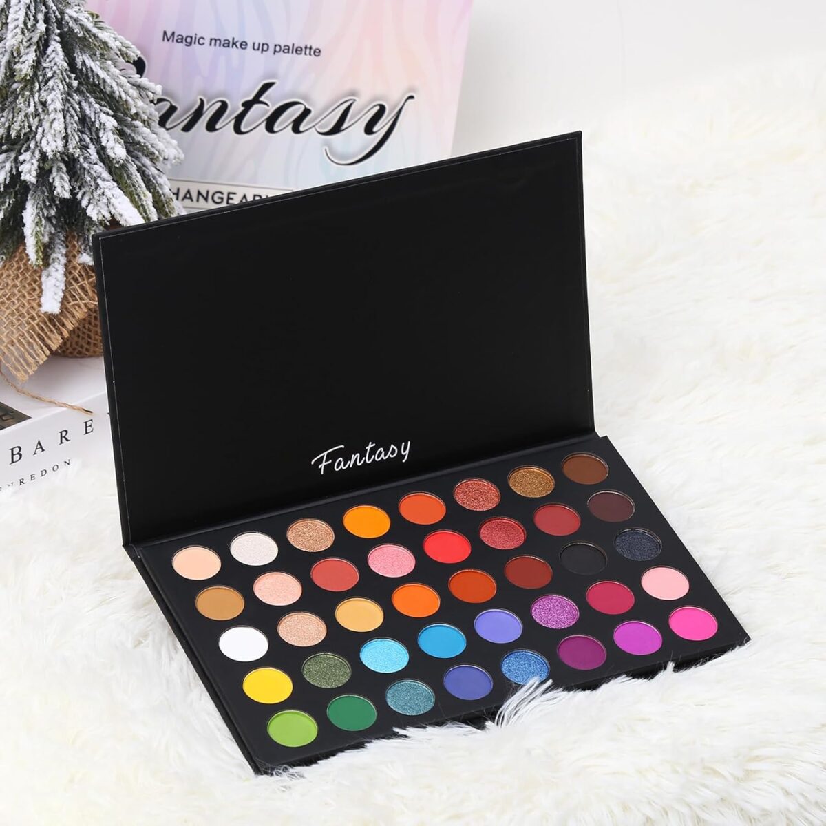 Highly Pigmented Eye Makeup Palette, Matte Shimmer Metallic Eyeshadow Pallet Long Lasting Blendable Natural Colors Make Up Eye Shadows Cosmetics Gift Kit - Image 9