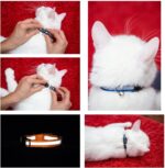 Reflective Cat Collar with Bell, Set of 6, Solid & Safe Collars for Cats, Nylon, Mixed Colors, Pet Collar, Breakaway Cat Collar Charms - Image 4