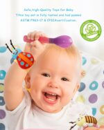 Bloobloomax Baby Rattles Toys for 0-12 Month, Infant Girl Boy Toys for Babies 3-6 Months, Newborn Hand & Foot Toys for 0 to 9 Months, Baby Shower Gifts Set with Wrist Rattle Socks - Image 3