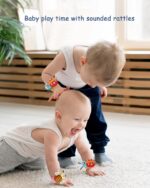 Bloobloomax Baby Rattles Toys for 0-12 Month, Infant Girl Boy Toys for Babies 3-6 Months, Newborn Hand & Foot Toys for 0 to 9 Months, Baby Shower Gifts Set with Wrist Rattle Socks - Image 6