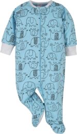 Onesies Brand Baby Boys' 4-Pack Sleep 'N Play Footies - Image 3