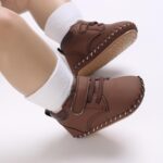 Baby Ankle Boots Infant Bootie Soft Sole Non-Slip Lightweight Warm First Walker Crib Shoes for Newborn Boys Girls - Image 4
