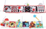 High Contrast Tummy Time Toys, Black and White Crinkle Books for Babies, Baby Books 0-6 Months, Infant Mirror Toy with Teether, Double-Sided Baby Toys for Boys and Girls - Image 8
