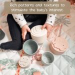 Moonkie Stacking Cups Toy, Fun Educational Baby Toys Silicone Soft Teething Toy, Age 6+ Months, 7 Piece Set - Image 5