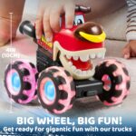 JOYIN 3 Pack Monster Truck Toy - Motion Activated Light-Up Cars for Toddlers - Monster Treads Lightning Wheels - Baby Toy Present - Press & Go Cars for Boys Girls Birthday Gifts for Christmas - Image 6