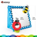 Sassy Tummy Time Floor Mirror, Developmental Baby Toy, Newborn Essential, Great Shower Gift, 0+ months - Image 3
