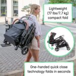 Summer Infant Ingenuity 3Dquickclose CS+ Compact Fold Stroller – Lightweight Stroller with Oversized Canopy, Extra-Large Storage and Compact Fold, Gray - Image 4