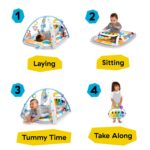 Baby Einstein 4-in-1 Kickin' Tunes Music and Language Play Gym and Piano Tummy Time Activity Mat - Image 3