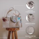 Parker Baby Diaper Caddy - Nursery Storage Bin and Car Organizer for Diapers and Baby Wipes - Oatmeal, Regular - Image 5