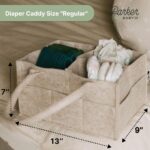 Parker Baby Diaper Caddy - Nursery Storage Bin and Car Organizer for Diapers and Baby Wipes - Oatmeal, Regular - Image 7