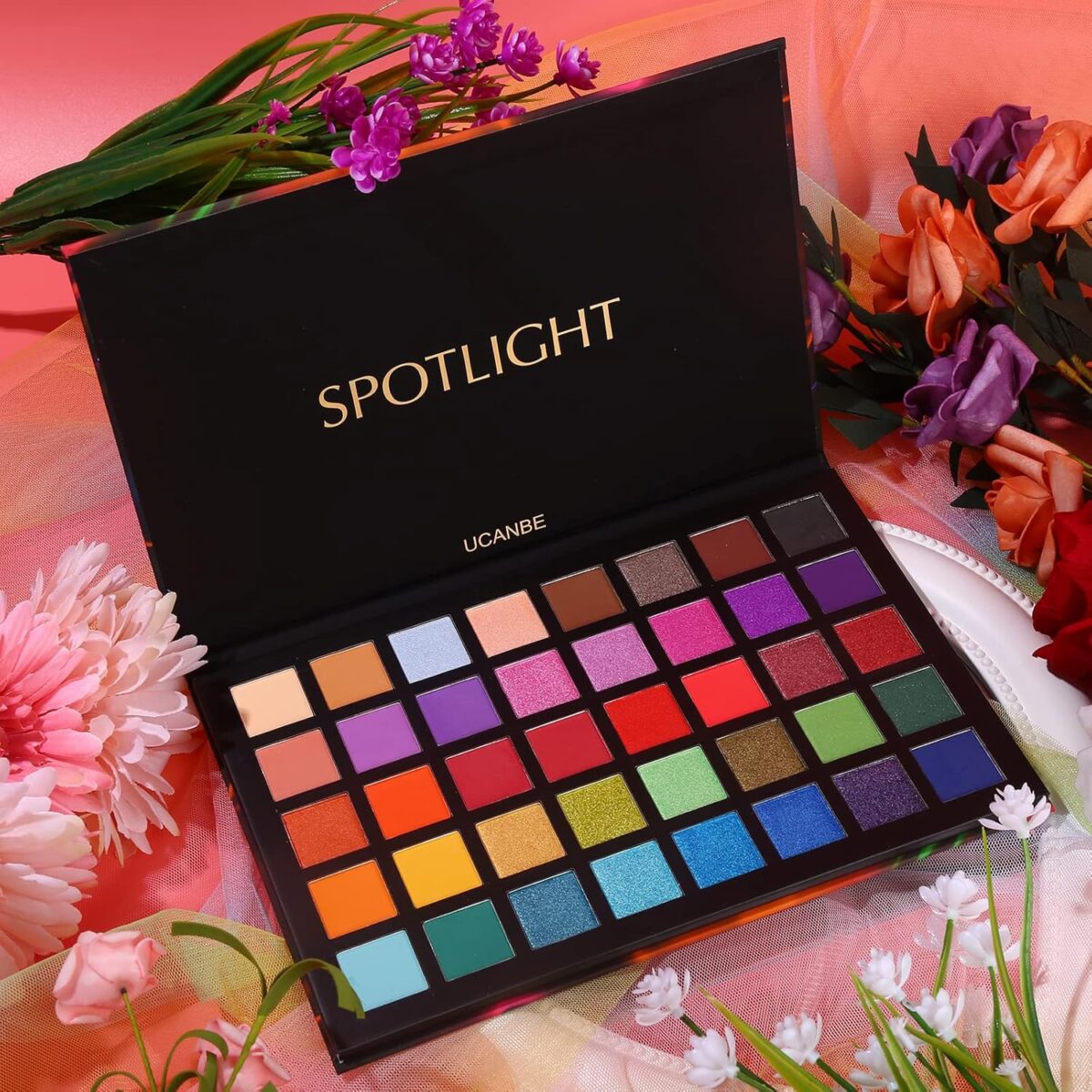 UCANBE Spotlight Eyeshadow Palette Professional 40 Color Eye Shadow Matte Shimmer Makeup Pallet Highly Pigmented Colorful Powder Long Lasting Waterproof Eye Shadow - Image 8