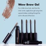e.l.f. Wow Brow Gel, Volumizing, Buildable, Wax-Gel Hybrid, Creates Full, Voluminous-Looking Brows, Locks Brow Hairs In Place, Brunette - Image 3