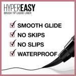 Maybelline Hyper Easy Liquid Pen No-Skip Eyeliner, Satin Finish, Waterproof Formula, Pitch Black, 0.018 Fl Oz - Image 3