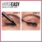 Maybelline Hyper Easy Liquid Pen No-Skip Eyeliner, Satin Finish, Waterproof Formula, Pitch Black, 0.018 Fl Oz - Image 8