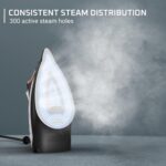 Rowenta Iron Steamer for Clothes, Stainless Steel Soleplate Steam Iron, Microsteam Holes, 1700 Watts, Lightweight, Auto-off, Black, DW2360 - Image 4