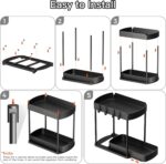 2 Pack Multi-Purpose Pull-Out Storage Organizers, Under Sink Organizers and Storage for Bathroom & Kitchen, Under Cabinet Organizers and storage, 12.8 Inch, Black - Image 8