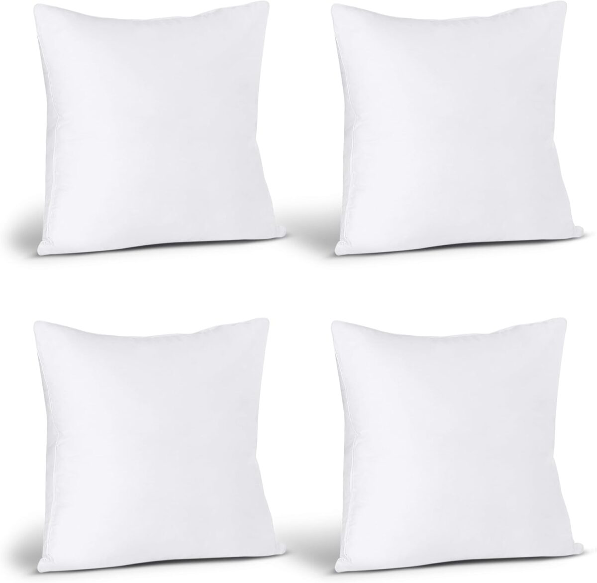 Utopia Bedding Throw Pillows (Set of 4, White), 18 x 18 Inches Pillows for Sofa, Bed and Couch Decorative Stuffer Pillow - Image 8