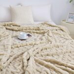Aganear Fleece Throw Blanket - Cozy Soft Lightweight Fuzzy Throw Blanket for Women Portable Throw Blankets for Couch, Warm Present for Birthday, Christmas, Halloween, Housewarming(50"x60", Khaki) - Image 6