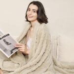 Aganear Fleece Throw Blanket - Cozy Soft Lightweight Fuzzy Throw Blanket for Women Portable Throw Blankets for Couch, Warm Present for Birthday, Christmas, Halloween, Housewarming(50"x60", Khaki) - Image 7