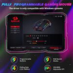 Redragon Gaming Mouse, Wireless Mouse Gaming with 8000 DPI, PC Gaming Mice with Fire Button, RGB Backlit Programmable Ergonomic Mouse Gamer, Rechargeable, 70Hrs for Windows, Mac Gamer, Black - Image 4