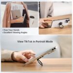 Syncwire Cell Phone Ring Holder Stand, 360 Degree Rotation Finger Ring Kickstand Polished Metal Phone Grip for Magnetic Car Mount - Image 6