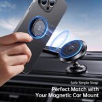 Syncwire Cell Phone Ring Holder Stand, 360 Degree Rotation Finger Ring Kickstand Polished Metal Phone Grip for Magnetic Car Mount - Image 7