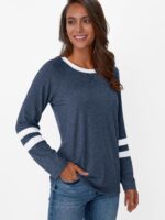AUTOMET Womens Long Sleeve Shirts Color Block Casual Crewneck Tops Tshirt Basic Tee Fall Fashion Clothes Trendy Outfits - Image 4