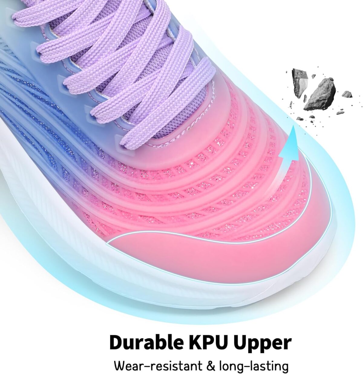 DREAM PAIRS Girls Boys Shoes Kids Tennis Sparkle Glitter Lace up Athletic Running Sneakers - Image 4