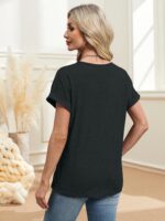 2PCS T Shirts Short Sleeve V Neck Tees Womens Fashion Tops Trendy Soft 2025 Casual Summer Spring Outfits Clothes - Image 3
