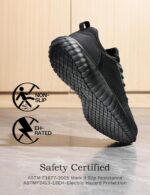 Bruno Marc Men's Non Slip Work Shoes Walking Zapatos Trabajo Black & Lightweight Food Service Chef Kitchen Restaurant Resistant Sneakers - Image 5