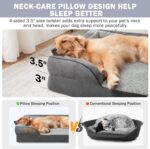 INVENHO Orthopedic Dog Beds Large Sized, XL Washable Dog Sofa with Egg-Crate Foam, Waterproof Lining and Non-Skid Bottom - Image 6
