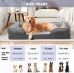 INVENHO Orthopedic Dog Beds Large Sized, XL Washable Dog Sofa with Egg-Crate Foam, Waterproof Lining and Non-Skid Bottom - Image 8