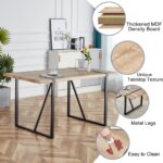 Dining Table Set for 4, Modern 55'' Wood Dinette Table Set for 4 with Fabric Dining Chairs,Table and Chairs Set of 4,Ideal for Kitchen Dining Room - Image 5