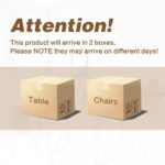 Dining Table Set for 4, Modern 55'' Wood Dinette Table Set for 4 with Fabric Dining Chairs,Table and Chairs Set of 4,Ideal for Kitchen Dining Room - Image 8