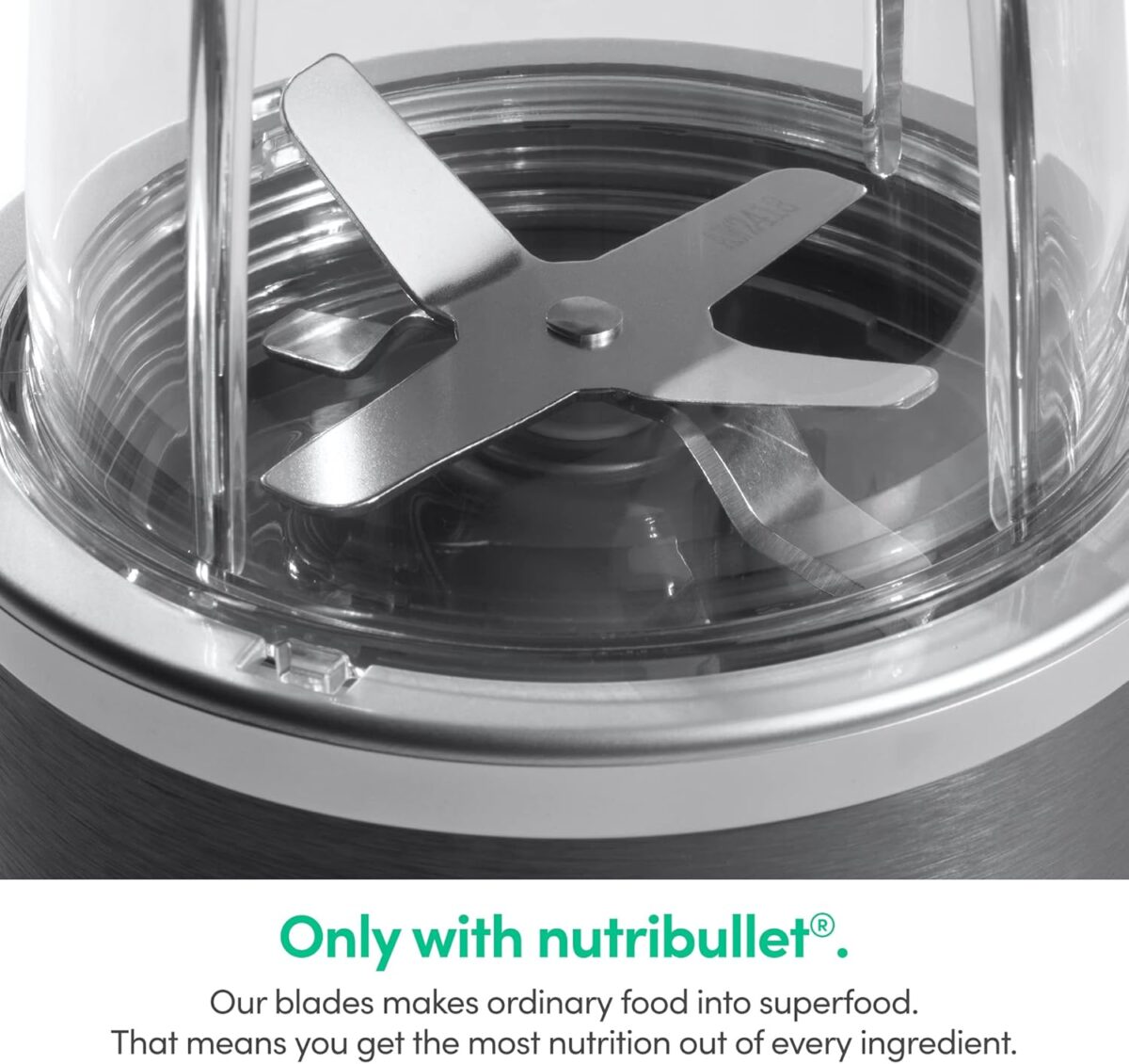 nutribullet Personal Blender, Shakes, Smoothies, Food Prep, and Frozen Blending, 24 Ounces, 600 Watt, Gray, NBR-0601WM - Image 5
