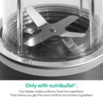 nutribullet Personal Blender, Shakes, Smoothies, Food Prep, and Frozen Blending, 24 Ounces, 600 Watt, Gray, NBR-0601WM - Image 5