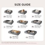 Bedsure Orthopedic Dog Beds Large Sized Dog - Washable Large Dog Cat Bed Waterproof, Comfort Dogs Couch Sofa with Washable Removable Cover, Pet Bed with Nonskid Bottom, Grey, 35" - Image 8