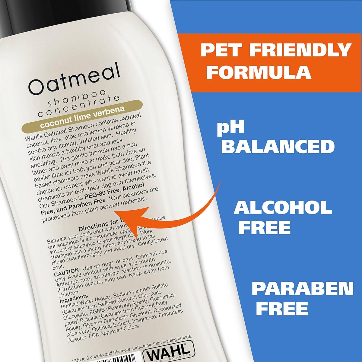 Wahl USA Dry Skin & Itch Relief Pet Shampoo for Dogs – Oatmeal Formula with Coconut Lime Verbena Scent & Pet Friendly Formula, 24 Oz - Model 820004A - Image 6