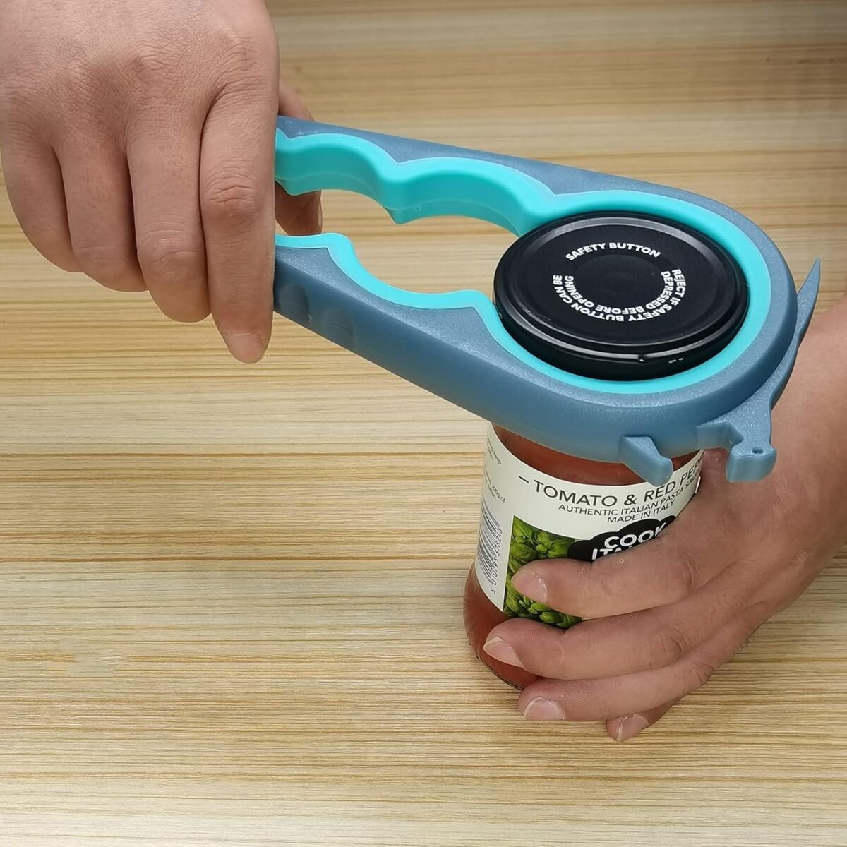 Otstar Jar Opener Bottle Opener and Can Opener for Weak hands, Seniors with Arthritis and Anyone with Low Strength, Mutil Jar Opener Get Lids Off Easily (Blue and Grey) - Image 5