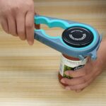 Otstar Jar Opener Bottle Opener and Can Opener for Weak hands, Seniors with Arthritis and Anyone with Low Strength, Mutil Jar Opener Get Lids Off Easily (Blue and Grey) - Image 5