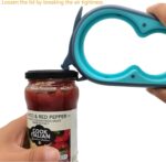 Otstar Jar Opener Bottle Opener and Can Opener for Weak hands, Seniors with Arthritis and Anyone with Low Strength, Mutil Jar Opener Get Lids Off Easily (Blue and Grey) - Image 6