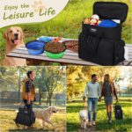 Dog Travel Bag Airline Approved–Pet Travel Tote with Collapsible Bowls,Food Containers & Feeding Mat–Multi-Pocket Organizer for Dogs & Cats, Durable & Water-Resistant for Hiking,Trips,Outdoors - Image 3