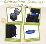 Dog Travel Bag Airline Approved–Pet Travel Tote with Collapsible Bowls,Food Containers & Feeding Mat–Multi-Pocket Organizer for Dogs & Cats, Durable & Water-Resistant for Hiking,Trips,Outdoors - Image 6